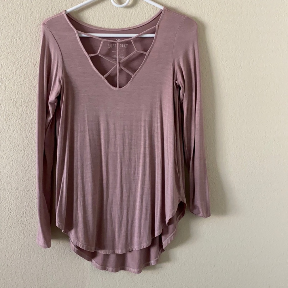 Blush pink blouse
